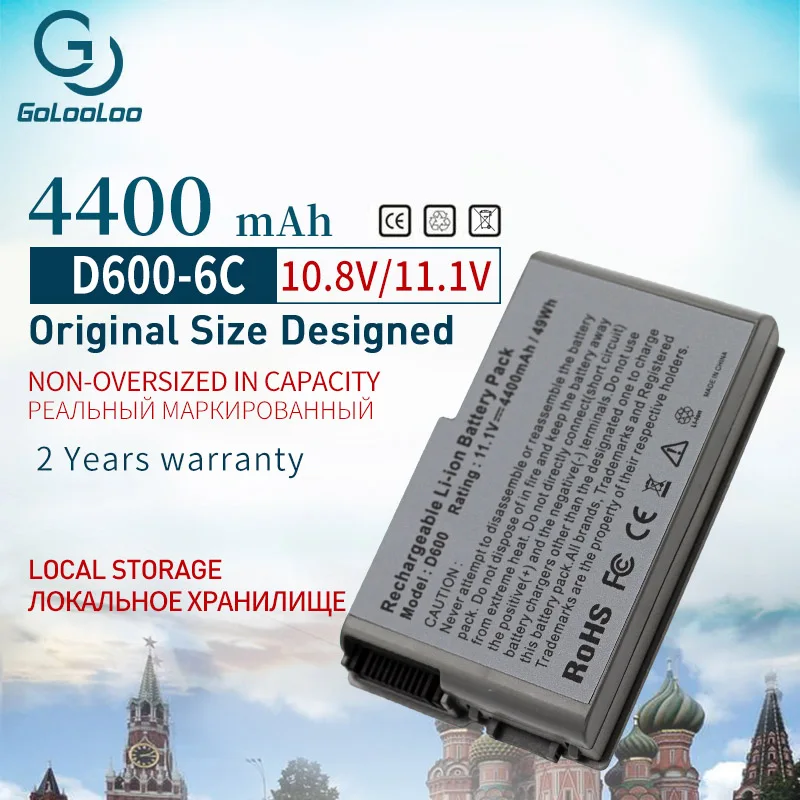 6 ячеечный Аккумулятор для Dell D505 D530 D510 D600 6Y270 9X821 BAT1194 C1295 C2603 G2053A01 J2178 M9014 U1544 W1605 YD165