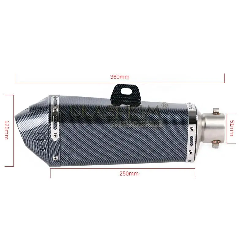 Выхлопная труба глушителя для мотоцикла средняя без шнуровки HONDA CBR400 CB500R CBR500R