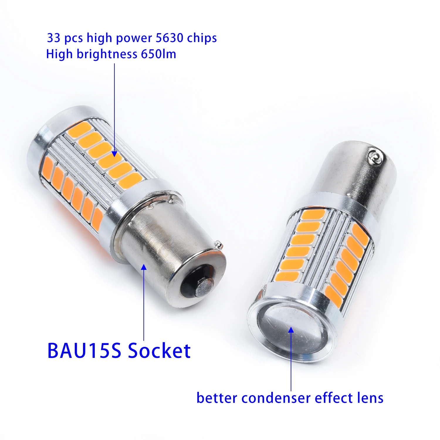 4 шт. Янтарный 1156PY BAU15S PY21W светодиодный 33SMD светильник для указателей
