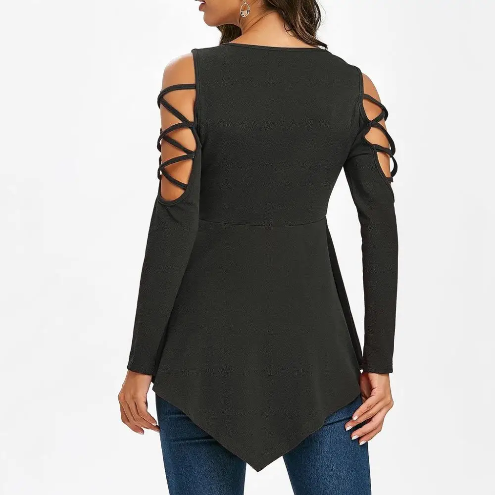 Сексуальные женские топы с открытыми плечами и v-образным вырезом Modis одноцветные