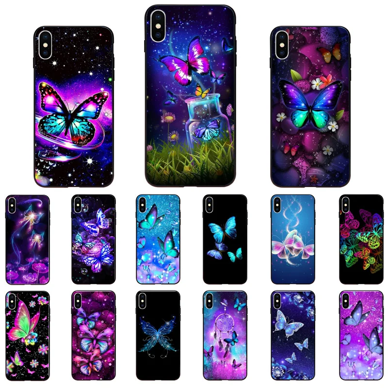 

Butterfly Phone Case For iPhone 13 Pro Max 12 11 ProMax 12mini XS MAX XR SE2020 8 7 Plus X