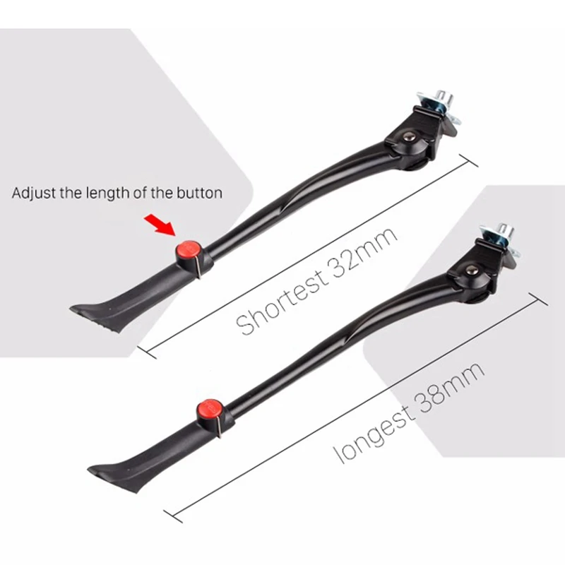 Велосипедная подставка Регулируемая алюминиевая велосипедная боковая Складная