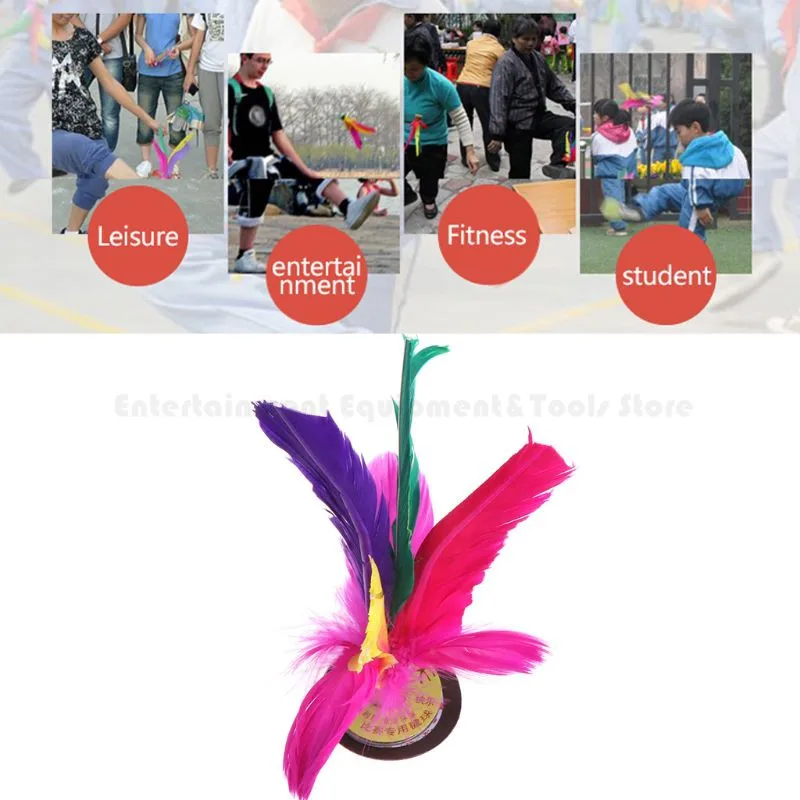 

6pcs Colorful Feathers Kick Shuttlecock Chinese Jianzi Foot Sports Outdoor Toy Game