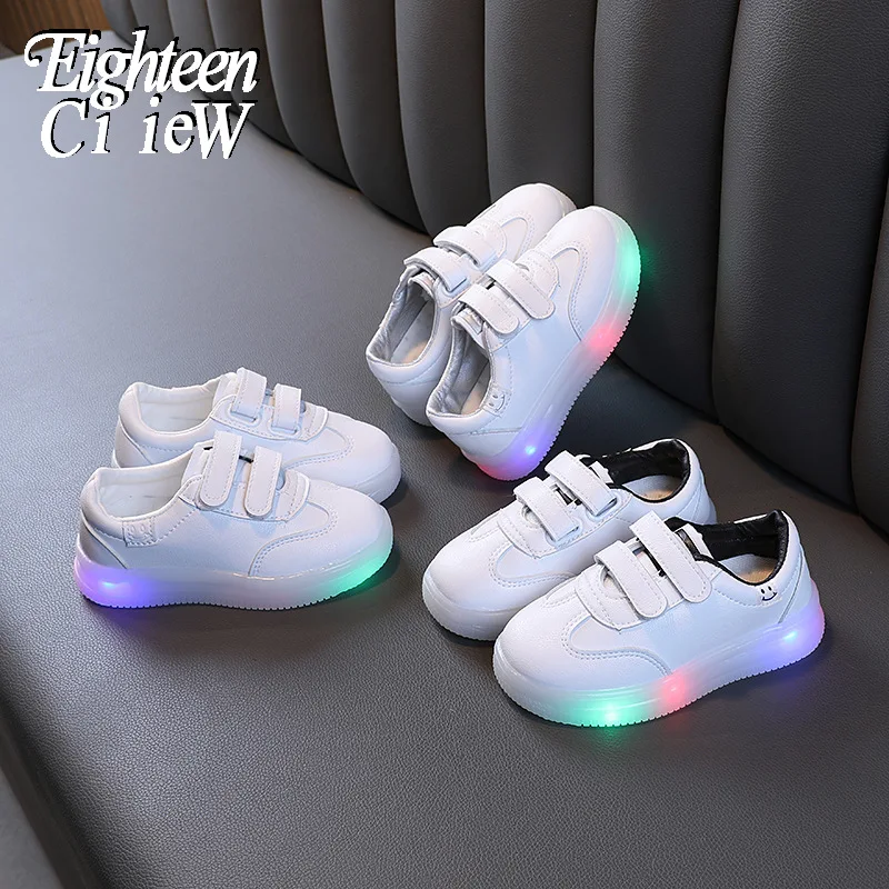 

Size 21-30 LED Glowing Sneakers for Kids Luminous Shoes Children's Sneakers with Lights Up Shoes Sapato Infantil Menina