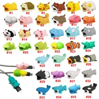 50pcs cute 36 animals bite cable organizer management wire protector for charging data earphone mouse line cable wire