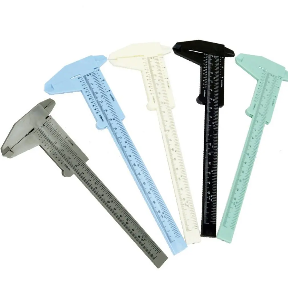 

1PC 0-150MM Plastic Vernier Caliper Aperture Depth Diameter Woodworking Metalworking Measuring Tool Student Mini Ruler