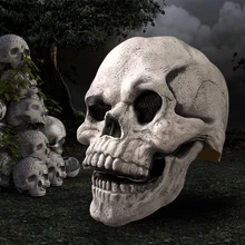 Horror Skeleton Skull Mask Halloween Decoration Full Head Skull Mask  Party Mask Halloween Cosplay C