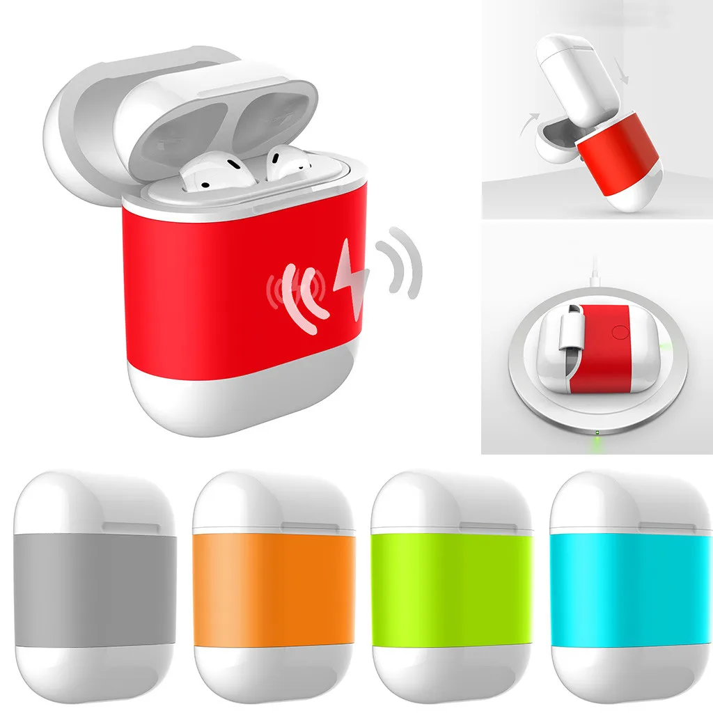 Беспроводное зарядное устройство HIPERDEAL QI для Apple AirPods комплект умных чехлов