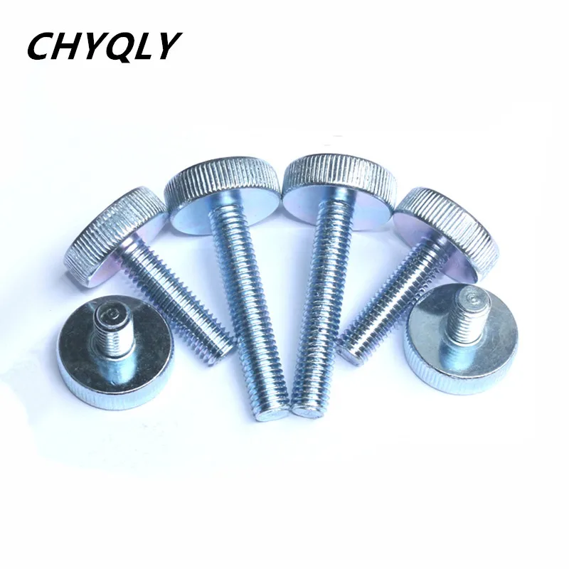 

5/10Pcs GB835 M3 M4 M5 M6 Knurling Flat Head Knurled Thumb Screw Hand Tighten Computer Screws