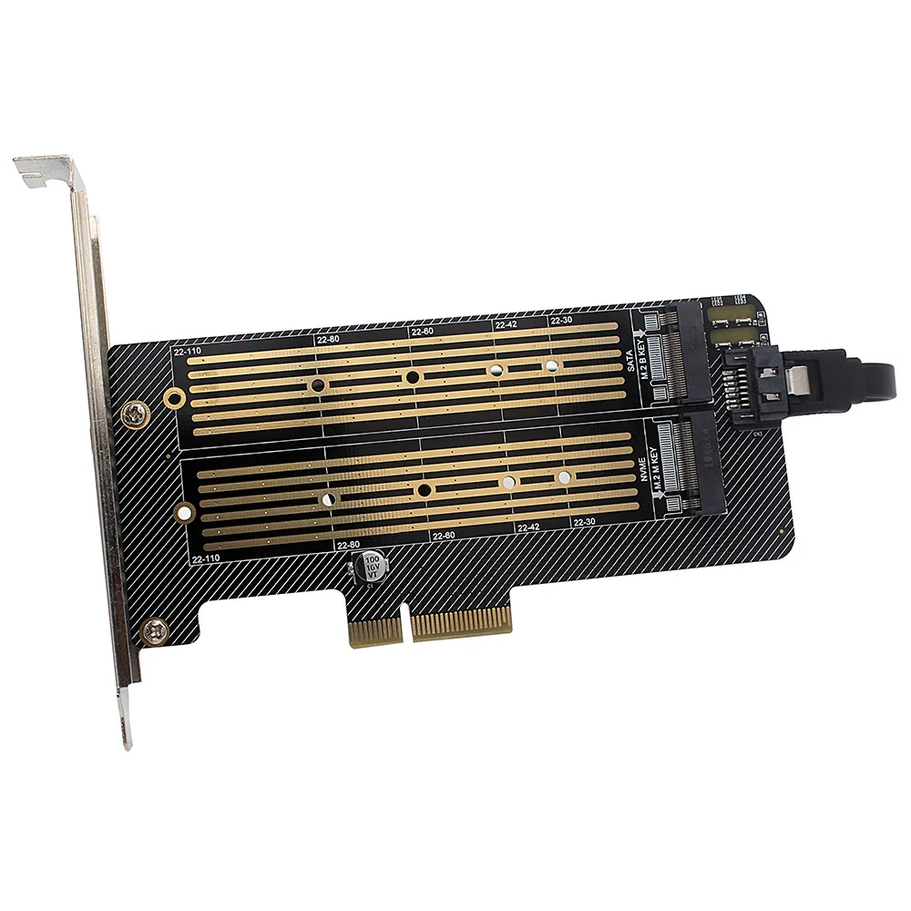 M.2 NVME/NGFF to PCI-E X4 Expansion Card SSD Adapter with M-key B-key Interfaces Support PCI-E/SATA Protocol | Компьютеры и офис