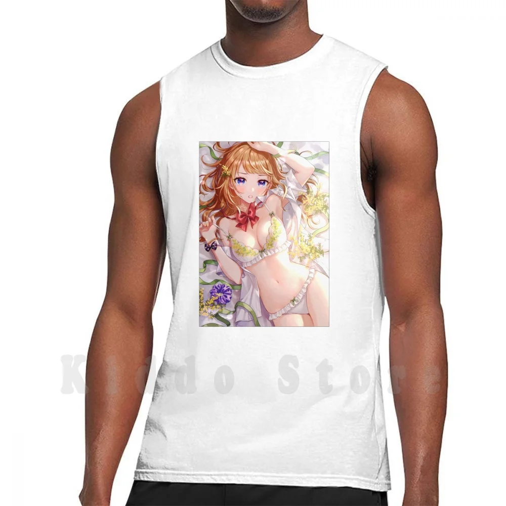 

Майка Waifu, жилет, 100% хлопок, аниме Waifu Ecchi Kawaii Hentai Senpai Cute