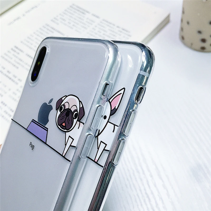 Креативная японская и Корейская собака XR мобильный корпус для iphone 8 7 6 6s plus милый