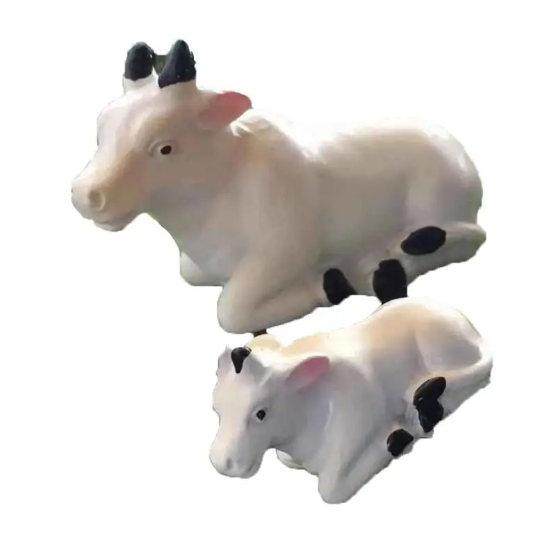2 шт. корова Животные статуэтки микро пейзаж DIY Фея садовые миниатюры мини коровы