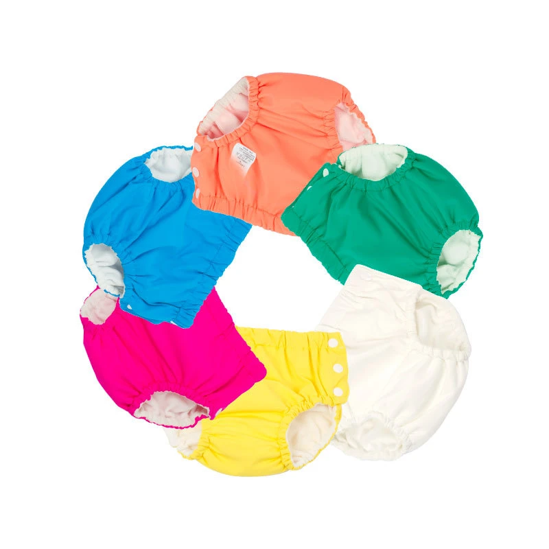 Pa&ntilde;ales reutilizables para beb&eacute;, ropa interior lavable para ni&ntilde;o, pantalones de entrenamiento de algod&oacute;n para beb&eacute;, transpirables a prueba de fugas para beb&eacute; reci&eacute;n nacido-2