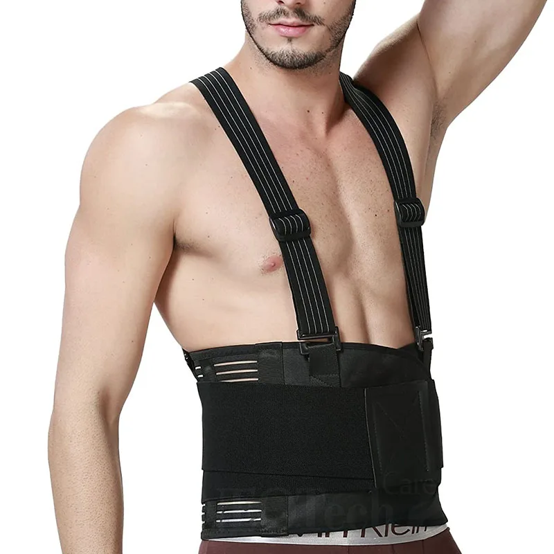 Подтяжки для спины мужчин регулируемые съемные плечевые ремни Поясничный