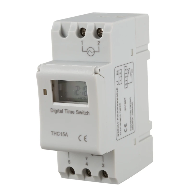 Цифровой ЖК дисплей Еженедельный Программируемый таймер DC/AC 12V реле