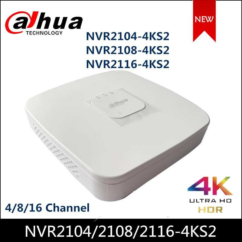 Сетевой видеорегистратор Dahua NVR NVR2104 4KS2 NVR2108 4/8 канала Smart 1U Lite 4K H.265 Видео