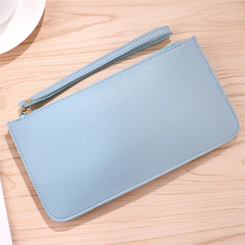 

2021 New Brand Leather Wallets Women Long Zipper Coin Purses Design Clutch Wallet Female Money Credit Card Holdere