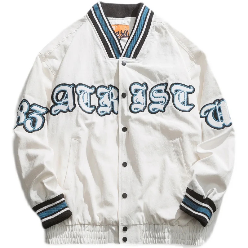

Мужская хлопковая бейсбольная куртка, однобортная куртка-бомбер в стиле пэчворк с коротким рукавом, 2021