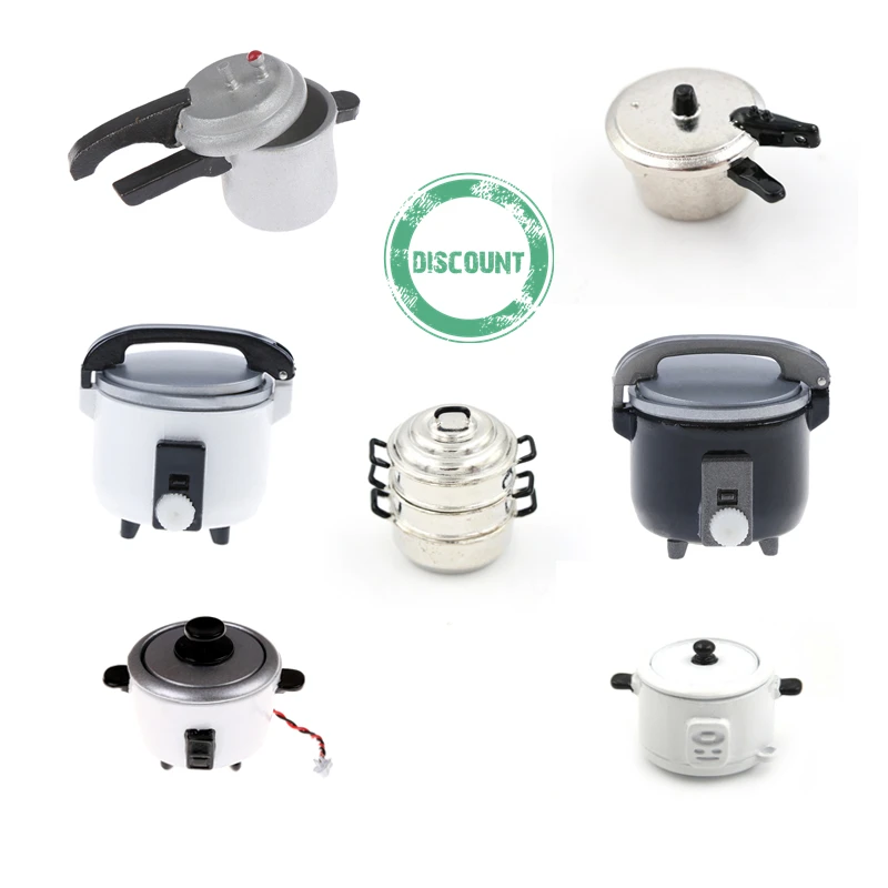 Кухонный горшок рисоварка скороварка 1/12 кукольный домик миниатюрное кухонное