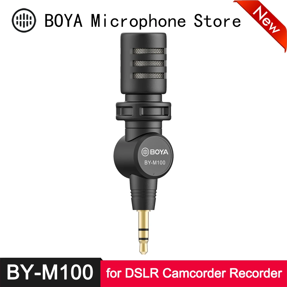 BOYA BY-M100 3 5 мм TRS штепсельный миниатюрный микрофон для Canon Nikon Sony Panasonic цифровой
