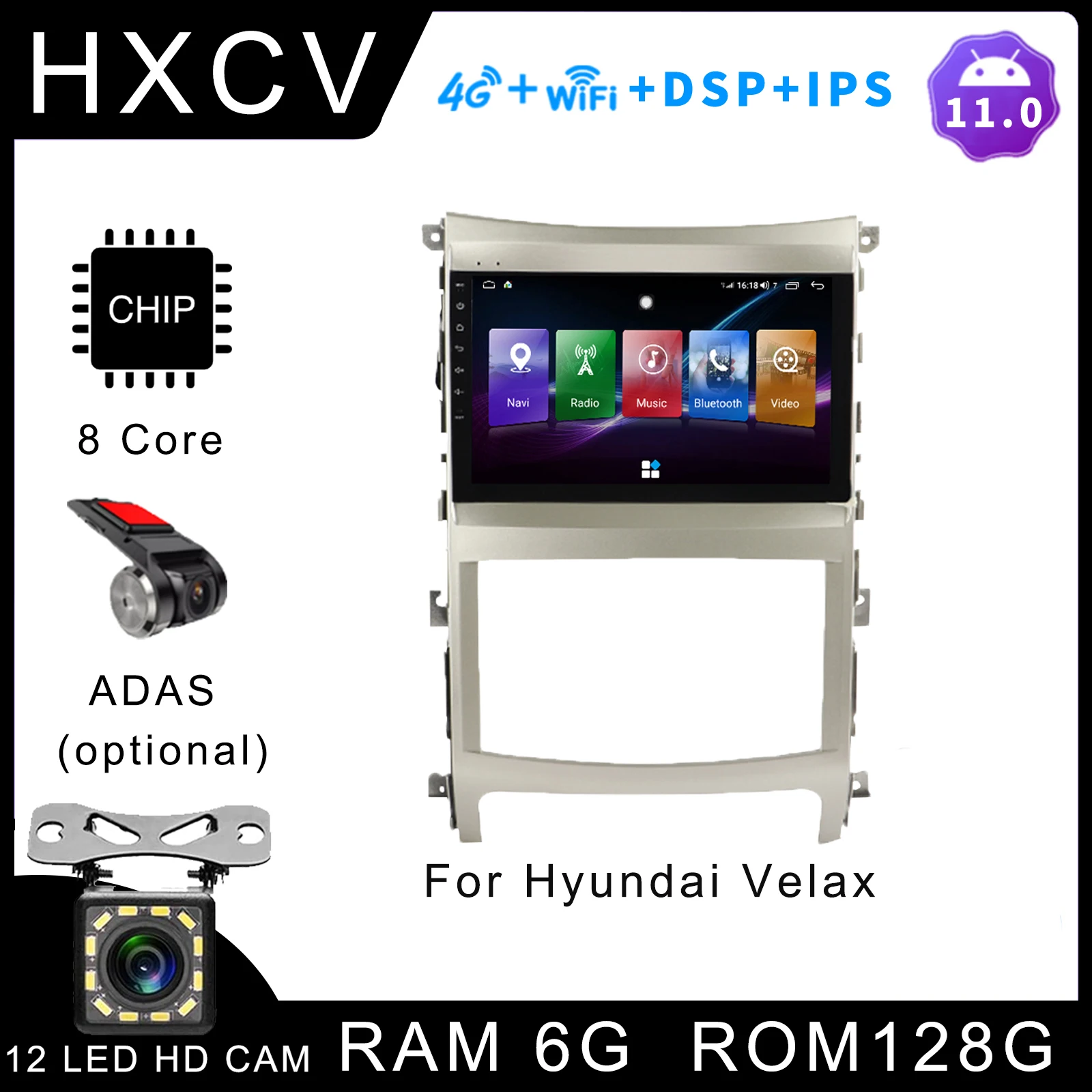 

HXCV Android Smart car radio For Hyundai Velax gps navigator for car 4G car radio with bluetooth navigation systems for car