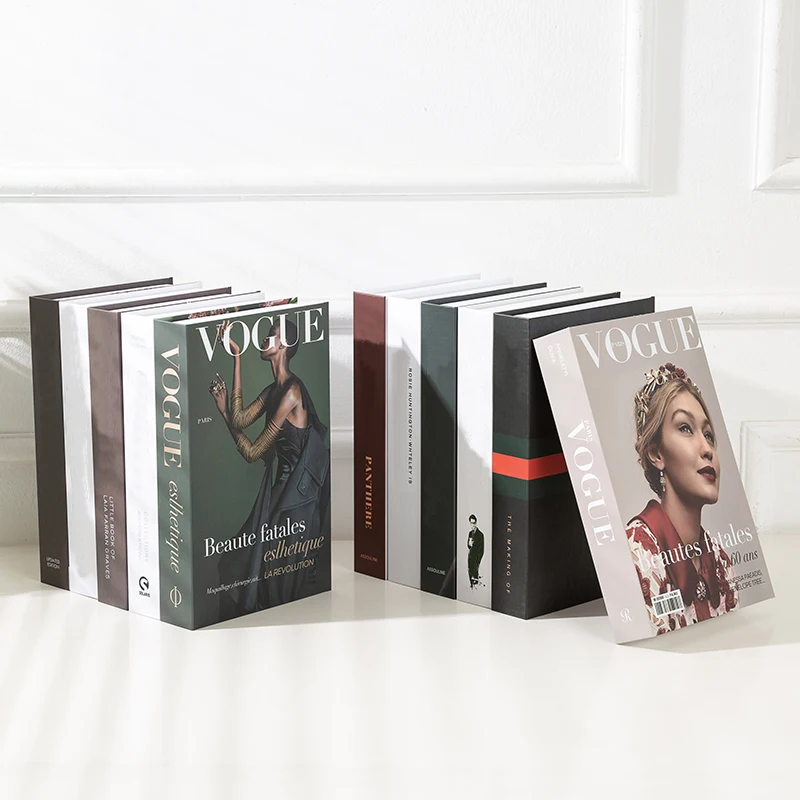 Поддельные книги роскошная декоративная книга модная книжная коробка украшения