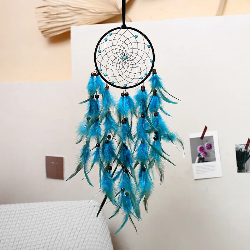 

Blue Dream Catchers Nordic Vintage Handmade Hanging Home Decor Room Garden Decoration For Bedroom Nursery Decor Gift
