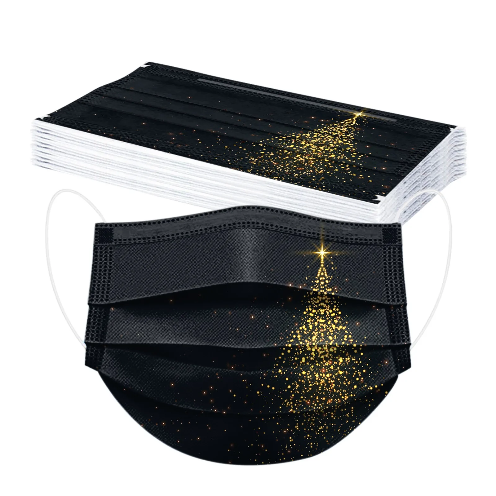 Смешанные 50 шт. рождественские маски для взрослых одноразовая маска женщин