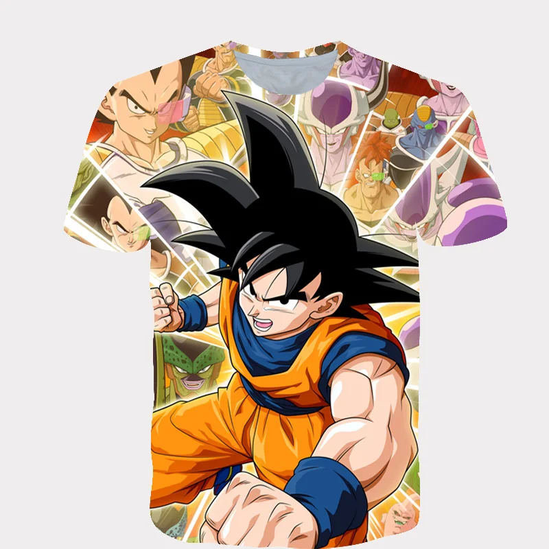 Одежда для детей новая футболка с рисунком Драконий жемчуг объемным принтом