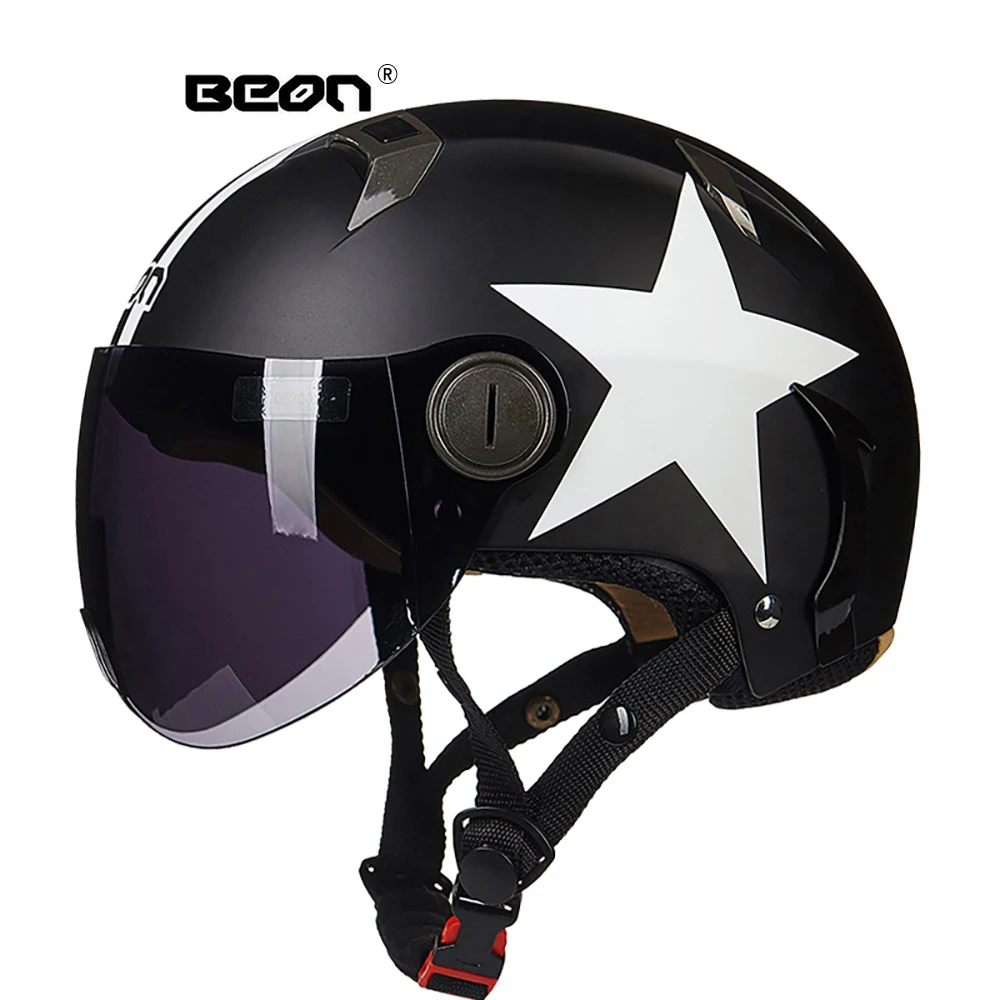 BEON мотоциклетный шлем винтажный Чоппер полуоткрытый мото Каско Для мужчин и