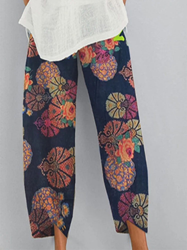 

For Woman 2021 Fashion Loose Cat Printed Casual Broek Mujer Women's Clothing Pantalon Shein Mujer Verano