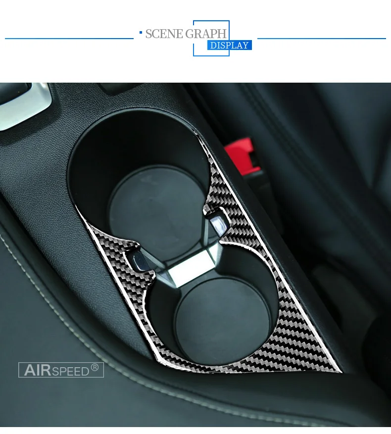 AIRSPEED для Chevrolet Camaro Аксессуары Для Camaro наклейка из углеродного волокна внутренняя подстаканник рамка панель