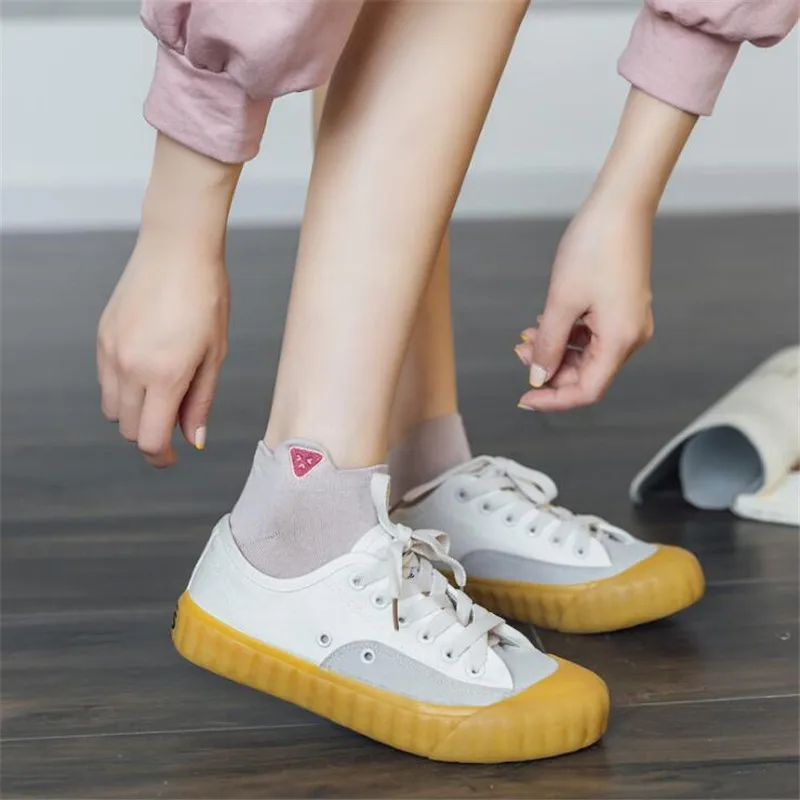Новые весенне-летние корейские забавные короткие носки Harajuku с логотипом новинка
