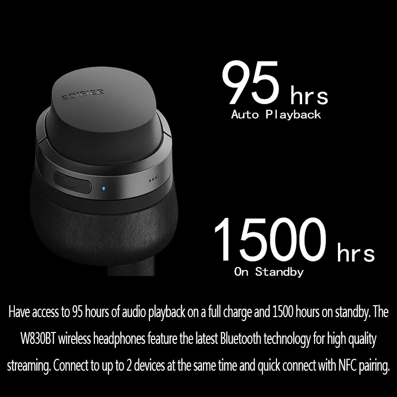 EDIFIER W830BT беспроводные наушники Bluetooth V4.1 Hi-Fi стерео наушники с шумоподавлением Беспроводные наушники aptX codec NFC tech