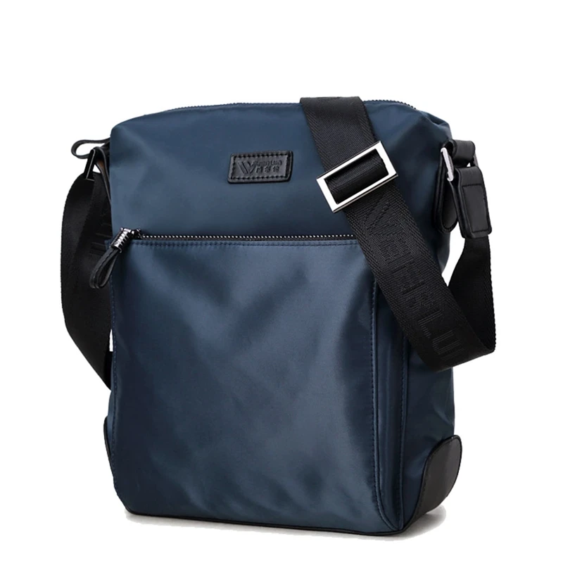 

WEIERLUN Oxford Cloth Vertical Casual Men's Bag Shoulder Bag New Fashion Men's Messenger Bag Small Bag Blue