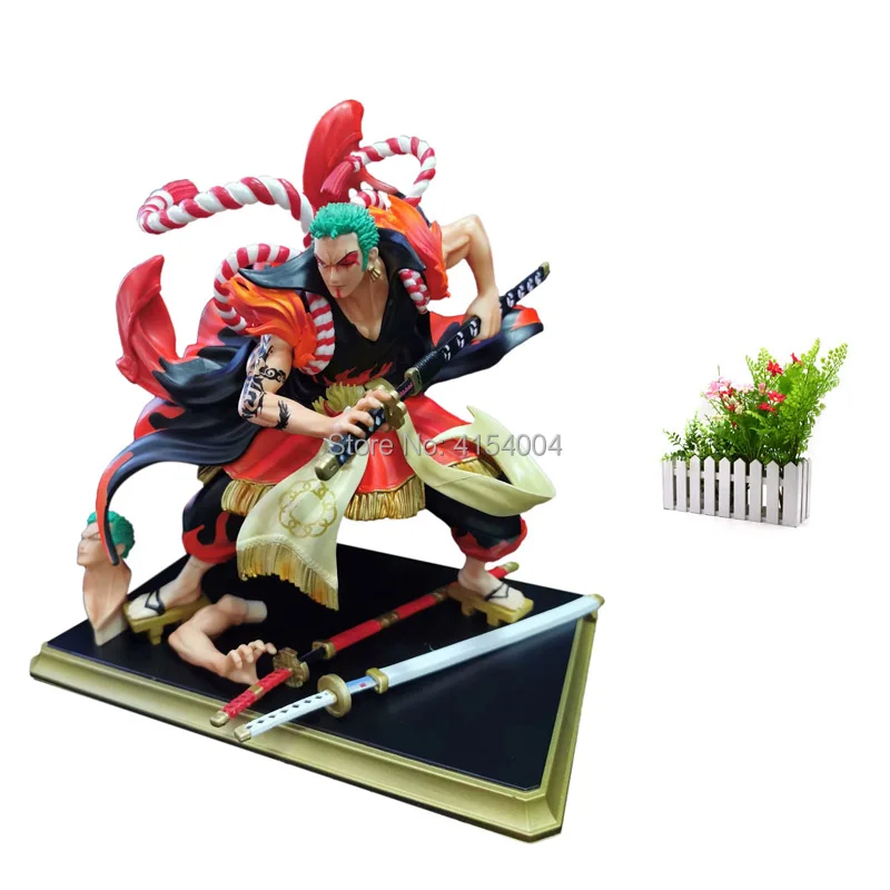 Аниме One Piece GK Roronoa Zoro Kabuki 24 см ПВХ фигурка Коллекционная модель Игрушечная