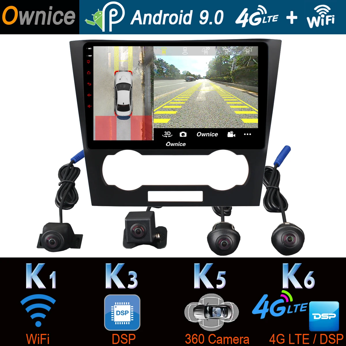 360 ° панорамная камера 4G LTE Android 9,0 4G+ 64G gps радио SPDIF DSP CarPlay автомобильный мультимедийный плеер для Chevrolet Epica 2006-2012