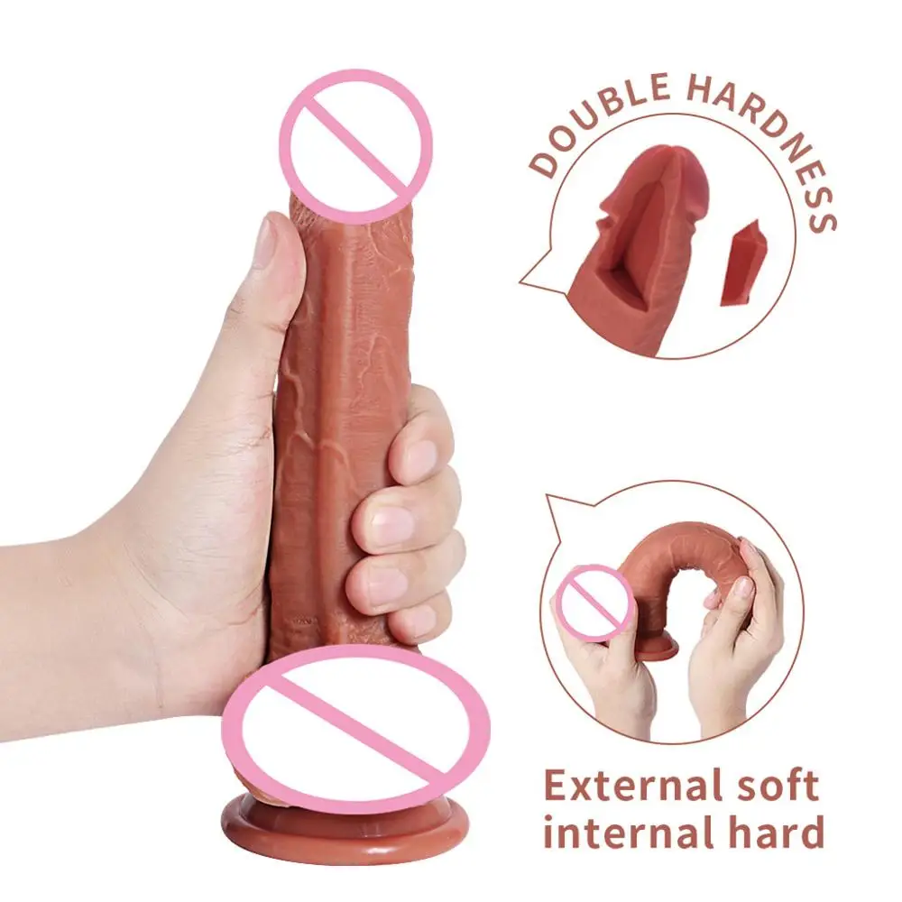 Из мягкого прозрачного пластика ультра Реалистический Пенис кожи как плоть Dong