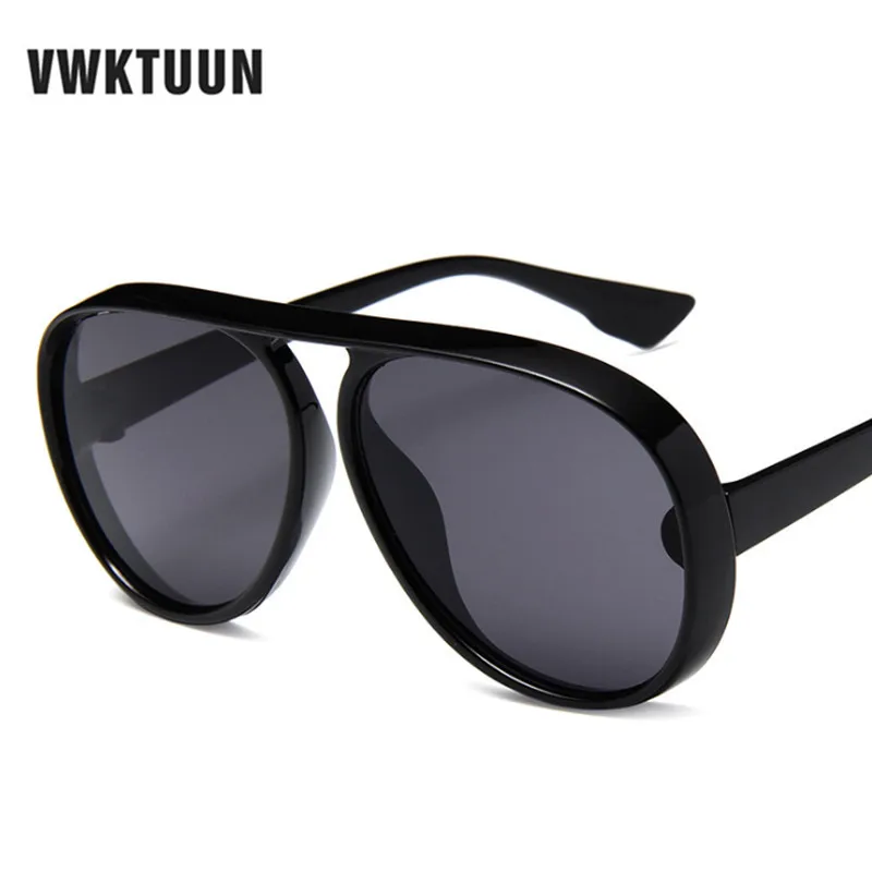 

VWKTUUN Pilot Sun glasses Women Men 2020 Points Oversized Sunglasses Woman UV400 Driving Driver Goggles Big Mirror Sunglasses