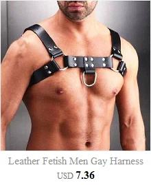 Fetish Men Gay Sexy Chest Harness Top Tanks PU Leather Adjustable Male Harness Sexy Leather Clothes for BDSM Bondage Men