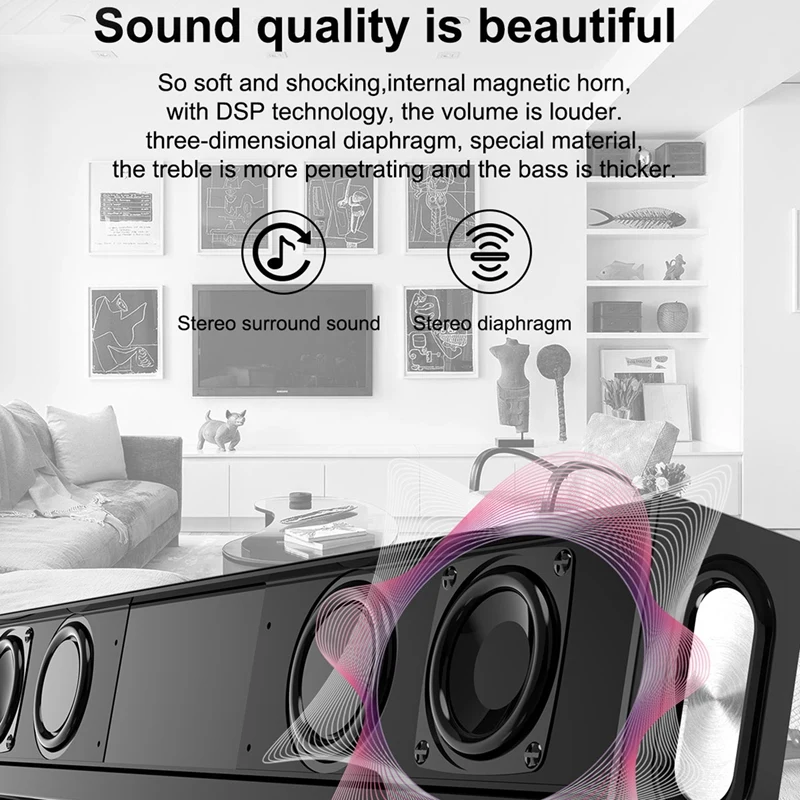 Bluetooth динамик домашний кинотеатр звуковая панель 20 Вт Высокая мощность с