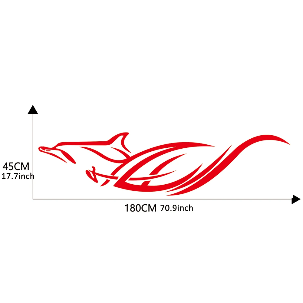 

2pcs Dolphin Totem Car Sticker Car Body Racing Side Door Long Stripe Stickers Auto Vinyl Decal Car Stickers and Decals