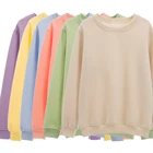 Худи женское базовое, уличная одежда, однотонное худи, повседневный свитшот, топы в стиле хип-хоп, весна-осень