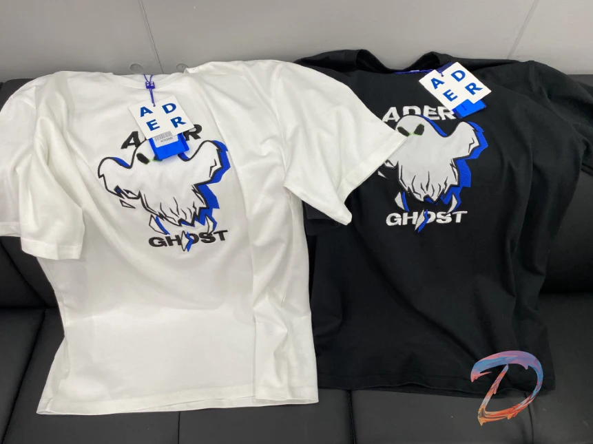 

Korean ADER ERROR Ghost Embroidered T-shirts Men Women High Quality Back Label Short-sleeved T Shirts Adererror Fashion Top Tees