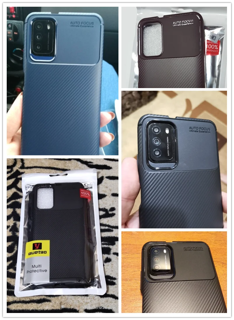 

Soft Shockproof Carbon Fiber Case For Xiaomi POCO M3 Case TPU Silicone Anti-Knock Protective Case For Pocophone M3 6.53inch