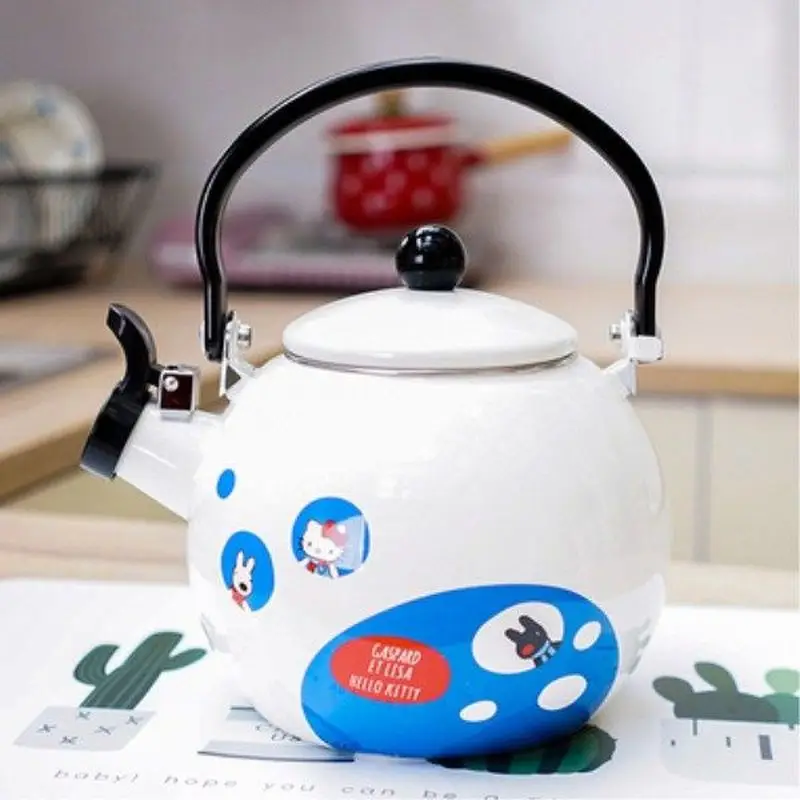 Эмалированный чайник для воды маленький газовая плита универсальный