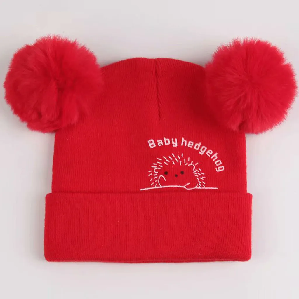 Новинка 2019 теплая вязаная шапка с помпоном и пушистыми помпонами для