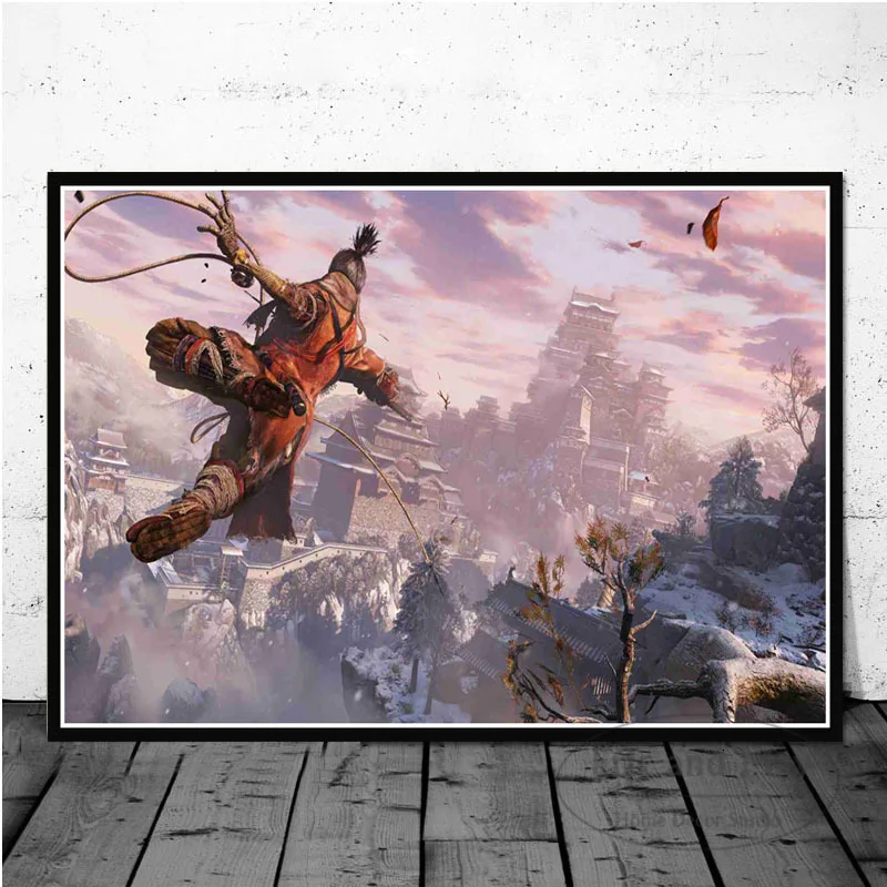 Sekiro теней два раза постеры и принты настенные картинки для гостиной холст