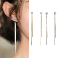 dangle long hanging earrings tussel drop earrings simple snake chain tassel ear jewelry for women brinco bijoux 2022 trend